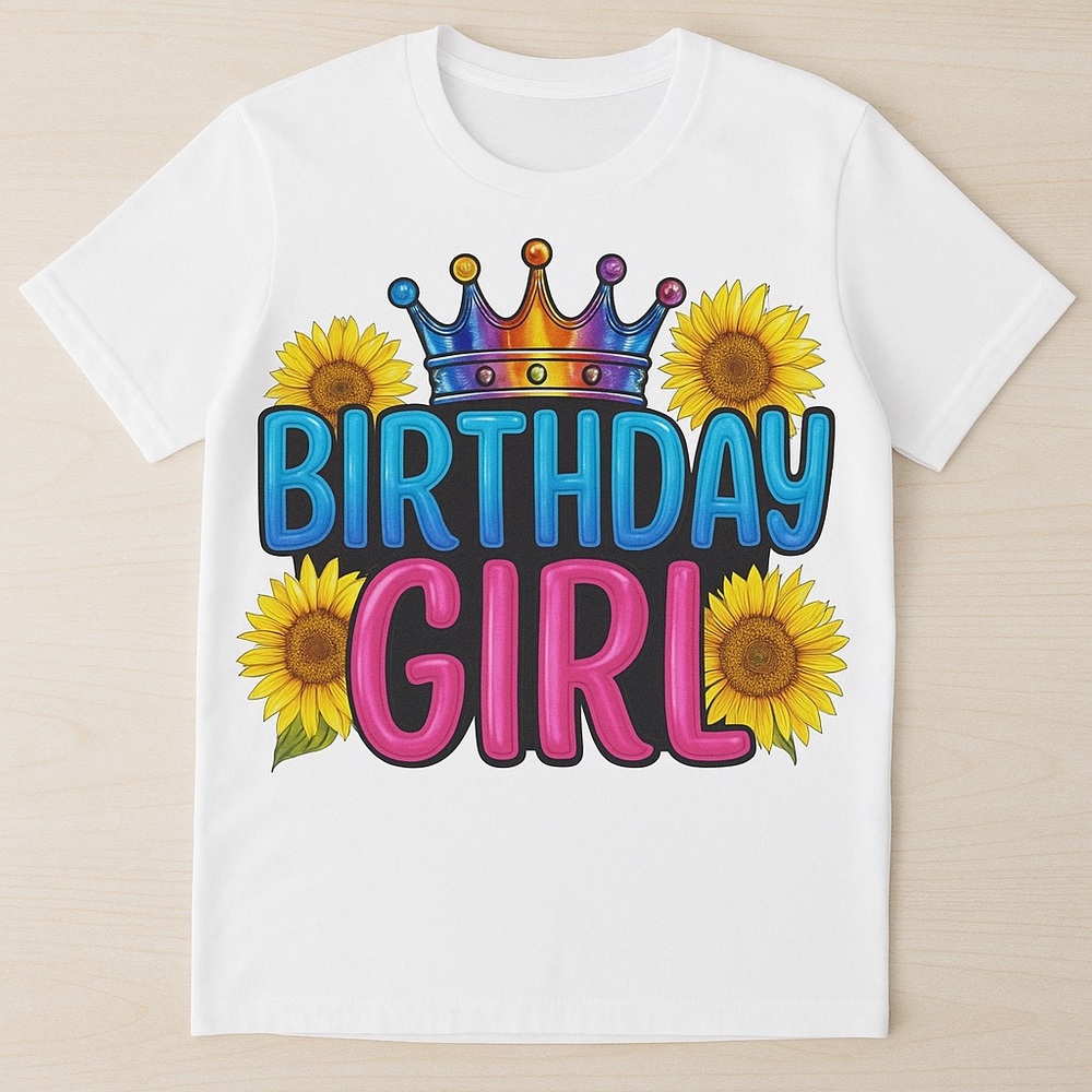 Handmade Birthday girl girls‎ tshirt